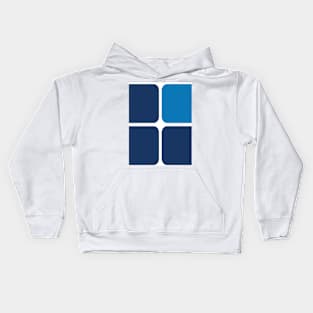 Large Dark Blue Tiles Kids Hoodie